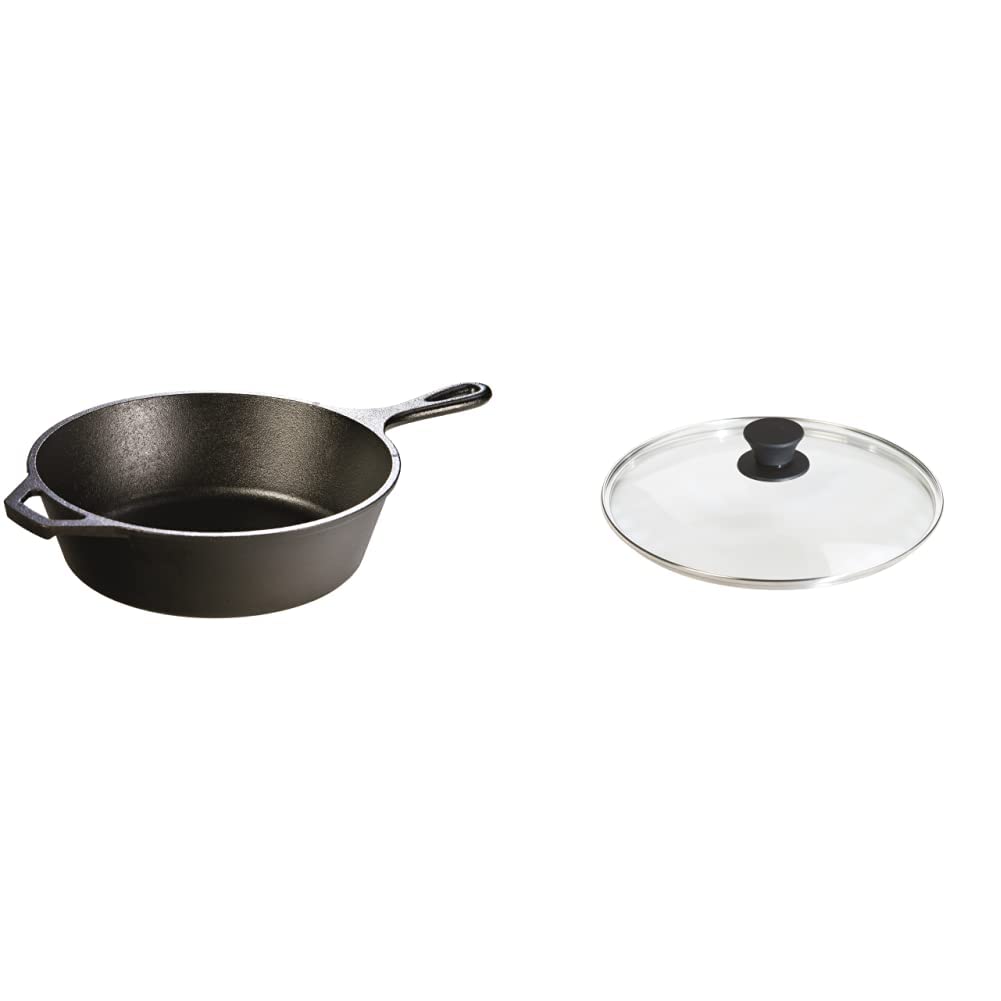 Cast Iron Deep Skillet with Tempered Glass Lid M5554