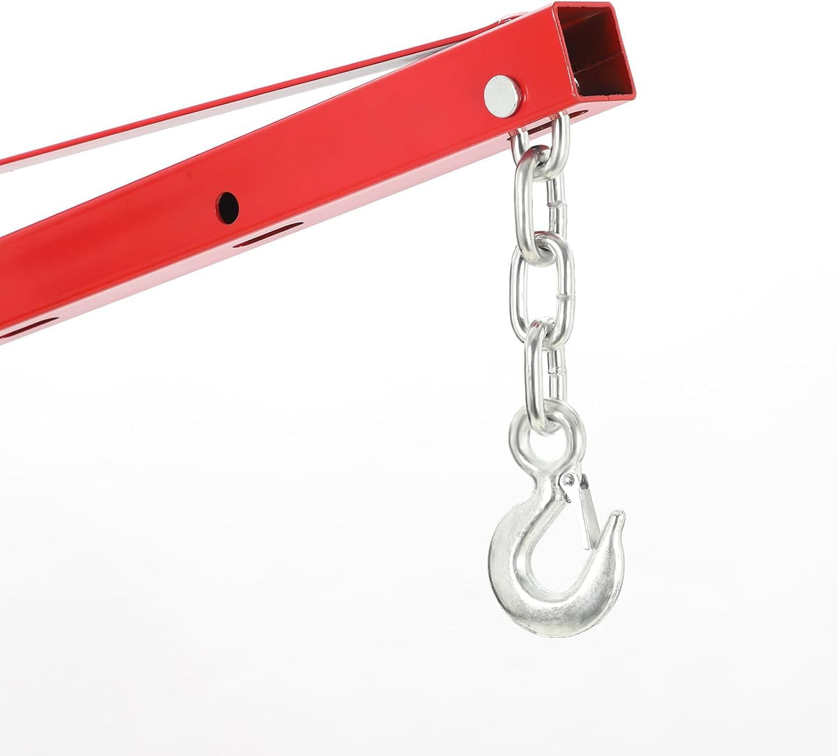 Hydraulic Hitch Mounted Pickup Truck Crane, 1000 Lbs Capacity, 360° Swivel, Red C396278