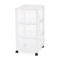 3 Drawer Plastic Rolling Organizer Cart S69579