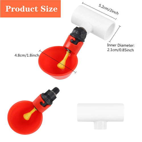 12 Pack Automatic Plastic Chicken Waterer Cups J747