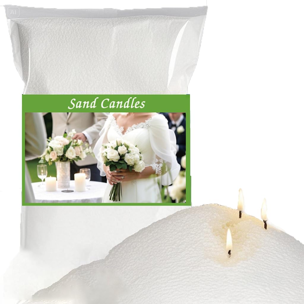 14oz White Pearled Candles with Wicks K599