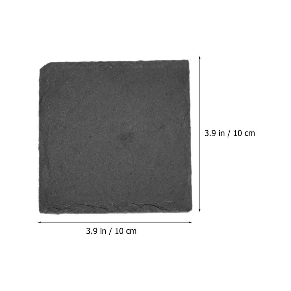 12 Pc Natural Stone Coasters with Non Slip Bottom V5540