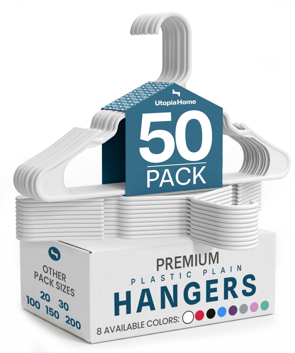 Plastic Hangers 50 Pack White X717139