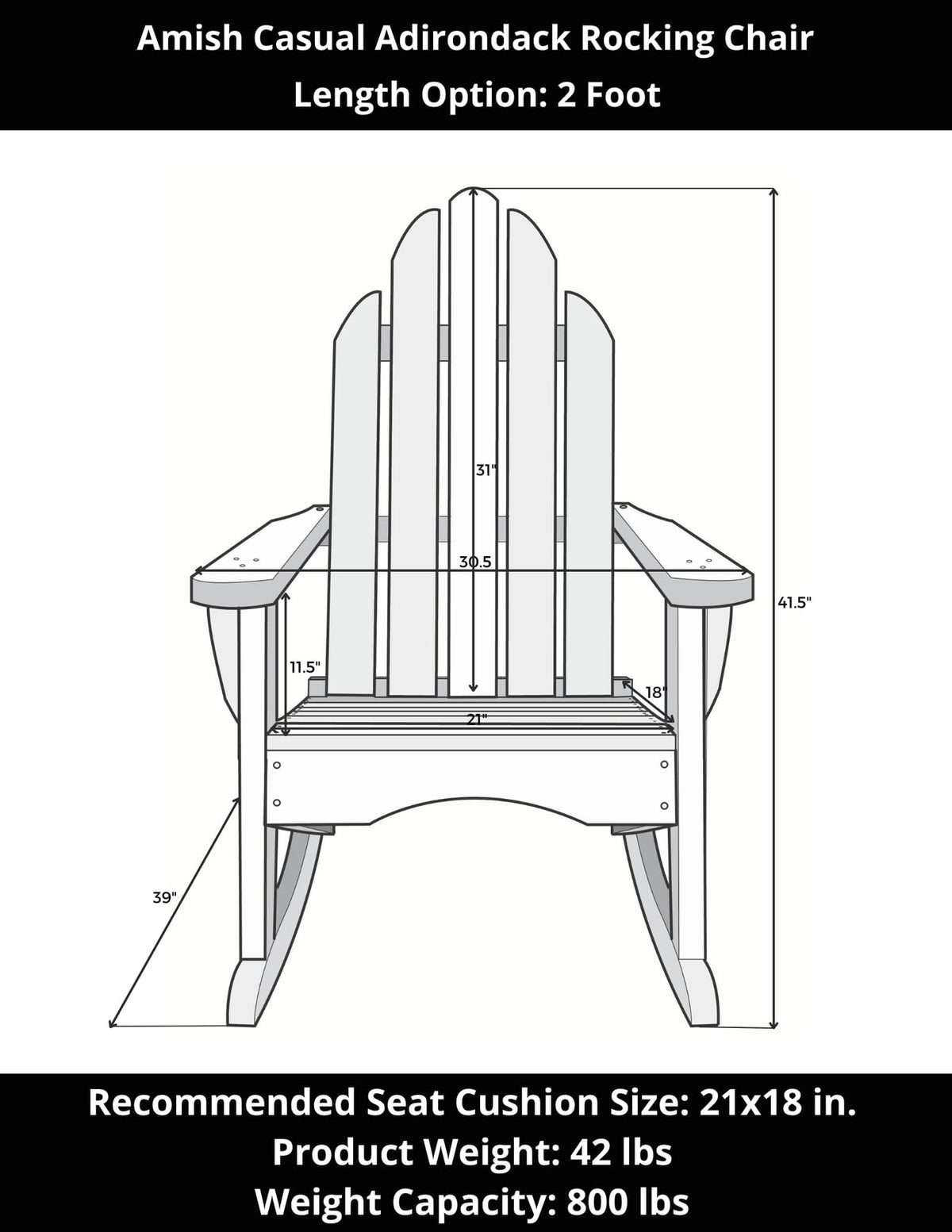 Unfinished Treated Pine Wood Outdoor Rocking Chair Z23568