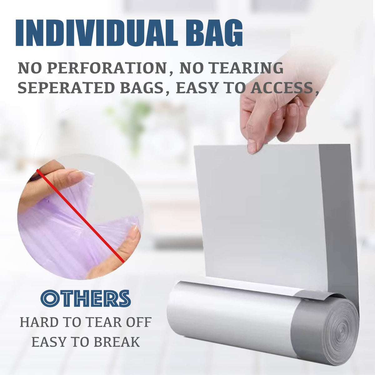4 Gallon Drawstring Unscented White Trash Bags, 57 Count L348