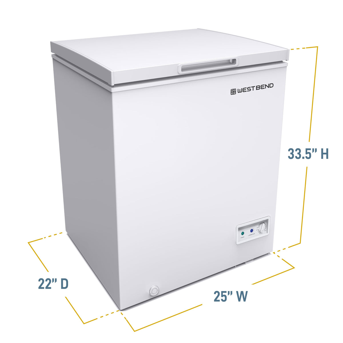 White 5-Cu.Ft Chest Freezer with Adjustable Temperature Control D508625