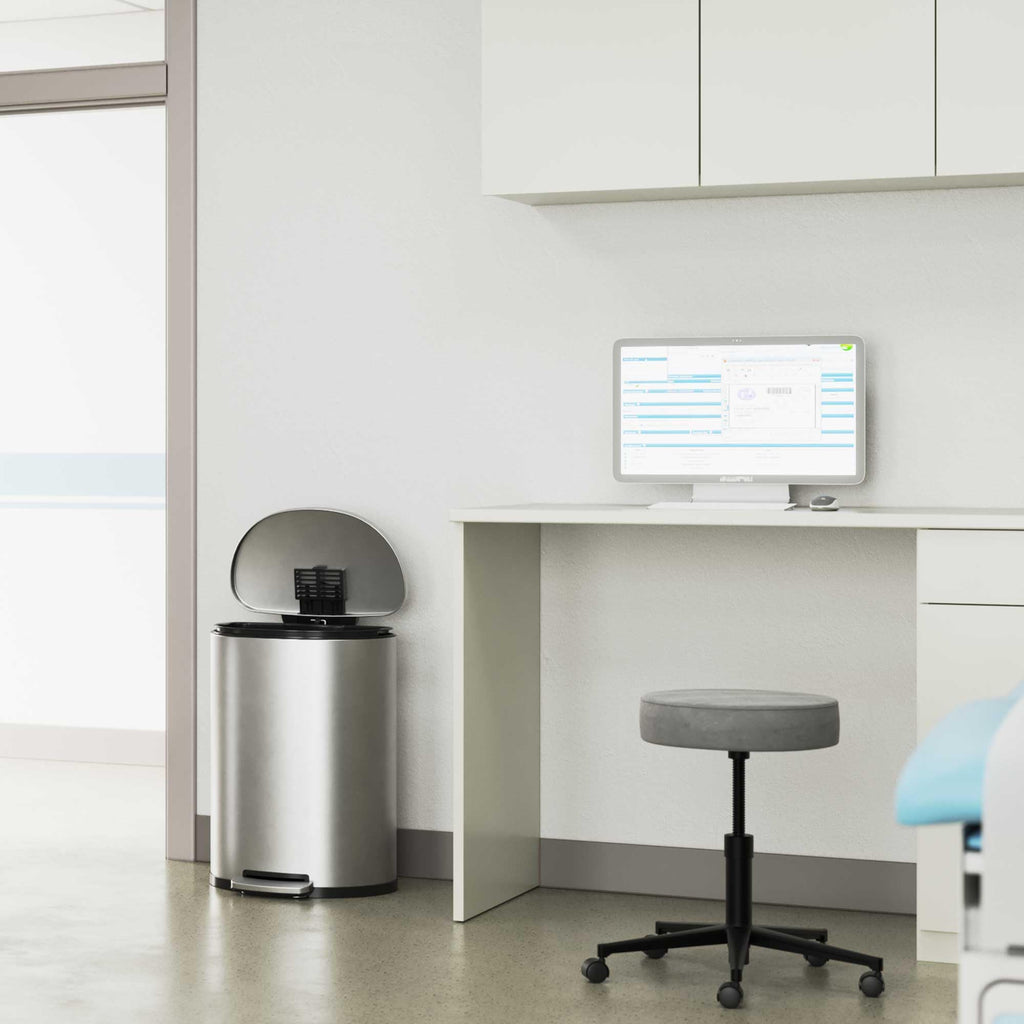 50L Stainless Steel Step Trash Can with Odor Filter and Removable Bucket S744
