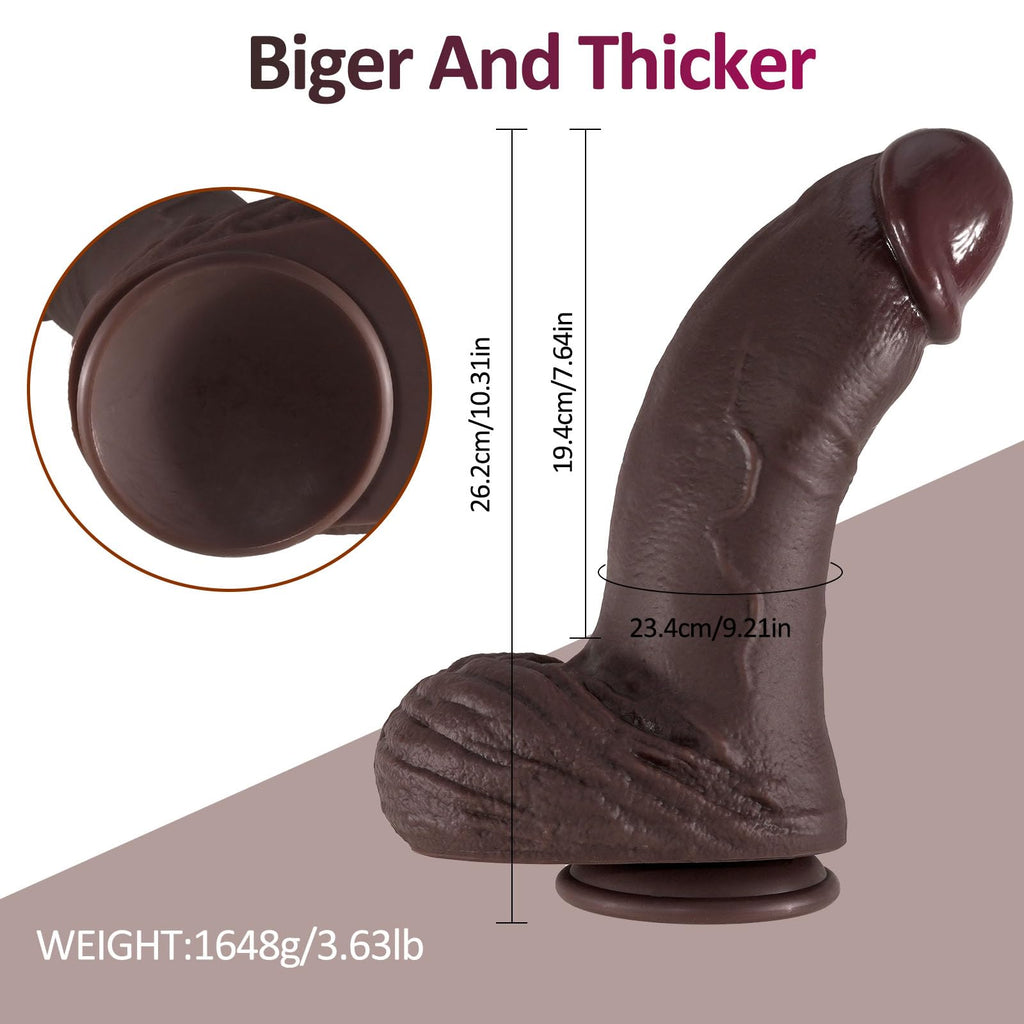 9.21 inch Black Silicone Dildo with Suction Cup U638739