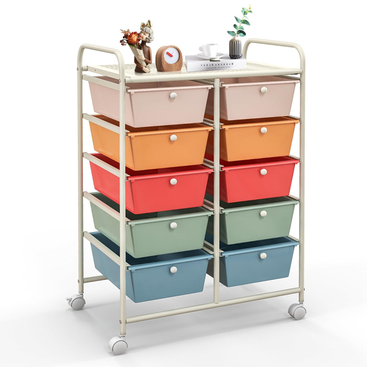 10 Drawers Rolling Storage Cart B95890