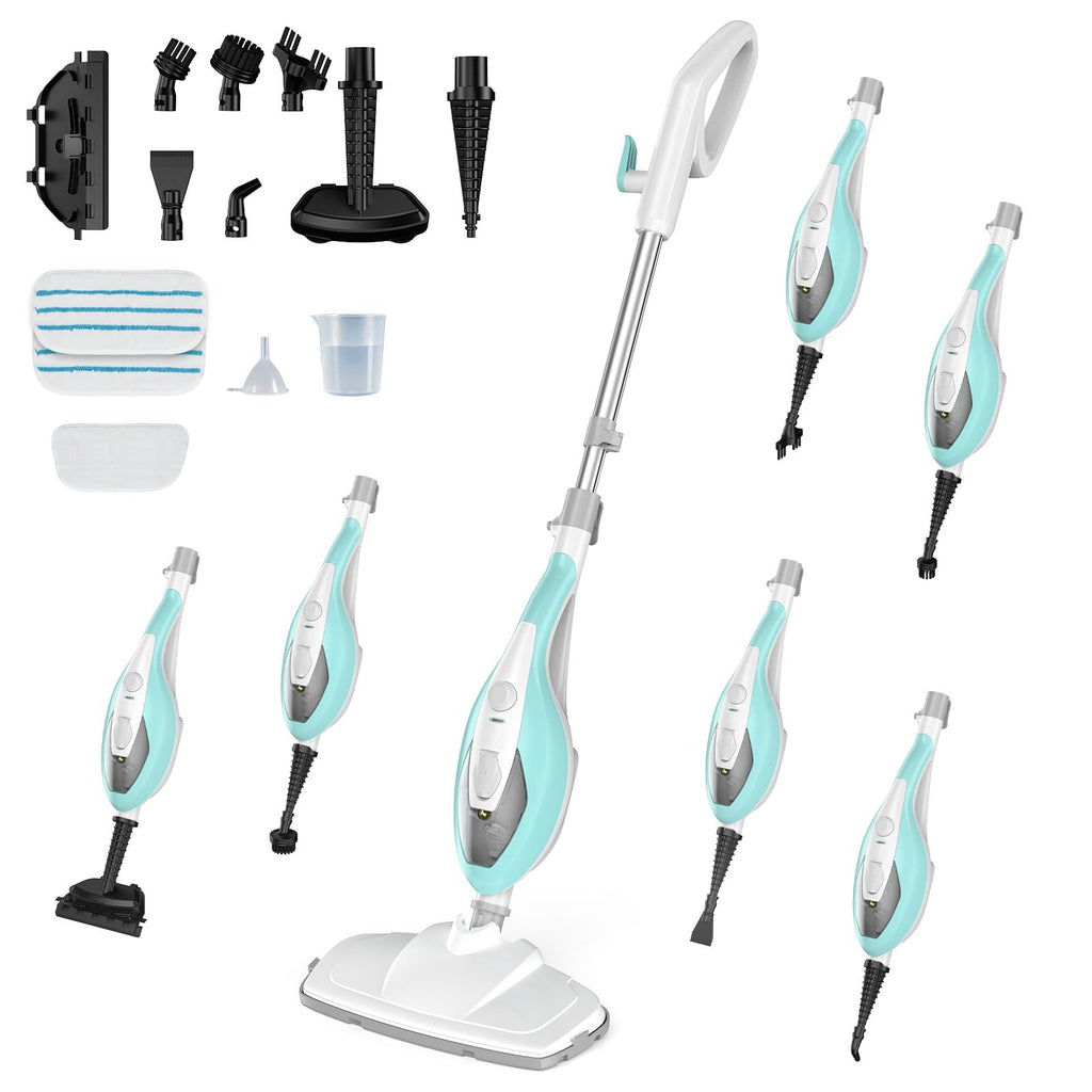 14-in-1 Steam Mop Detachable Handheld Steam Cleaner with 2 Washable Pads W637