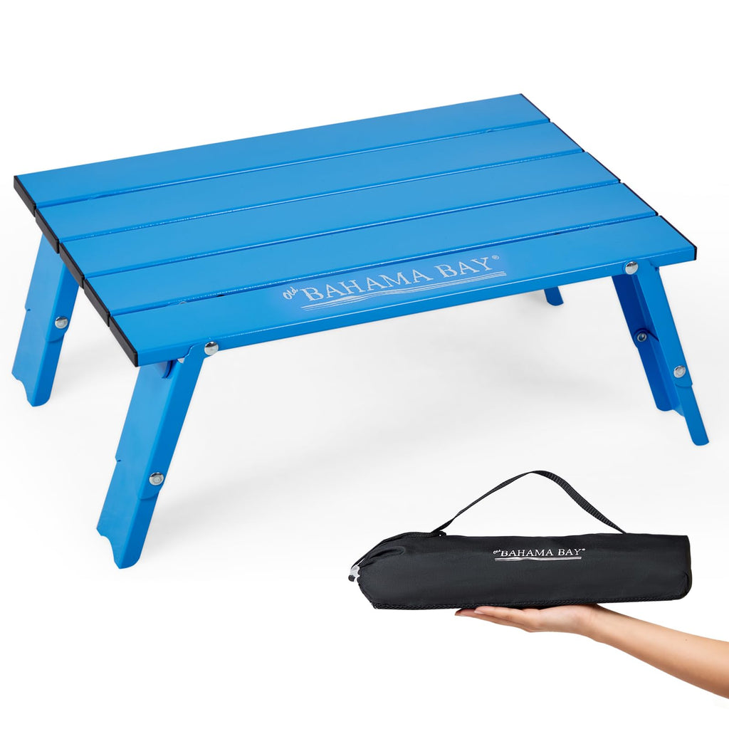Ultralight Aluminum Mini Table, 66lbs/30kg Weight Capacity, Foldable Beach Table J846