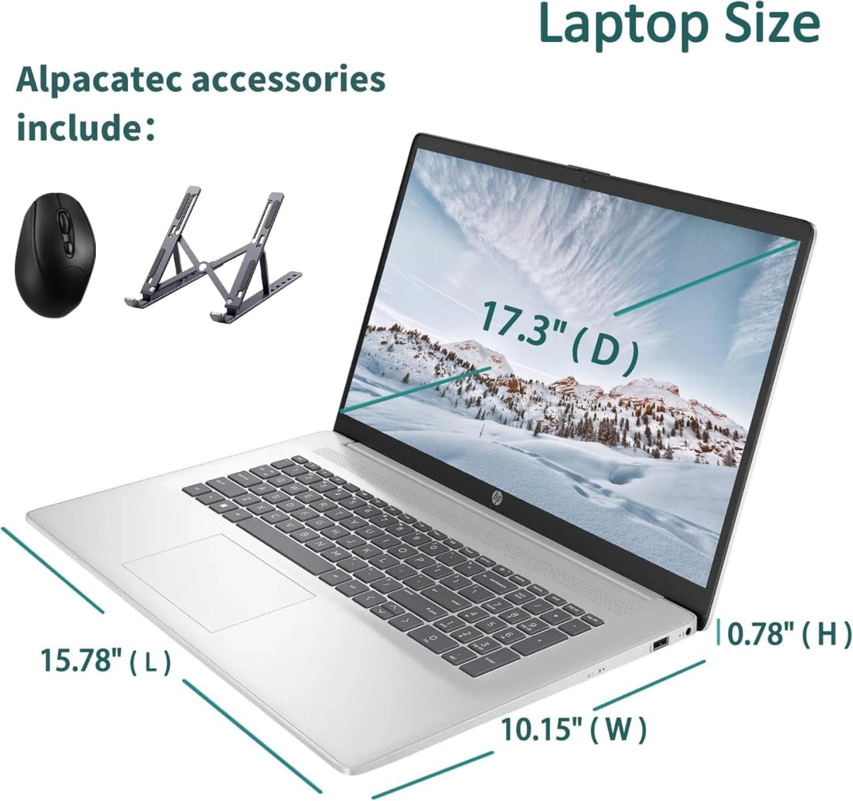 17.3" Full HD Laptop AMD Ryzen 5 16GB RAM 1TB SSD Natural Silver T69478