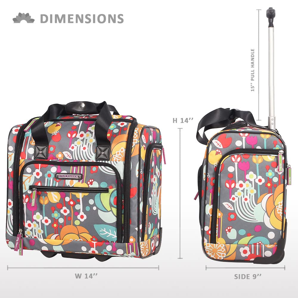 15 Inch Carry On Rolling Wheels Suitcase K245