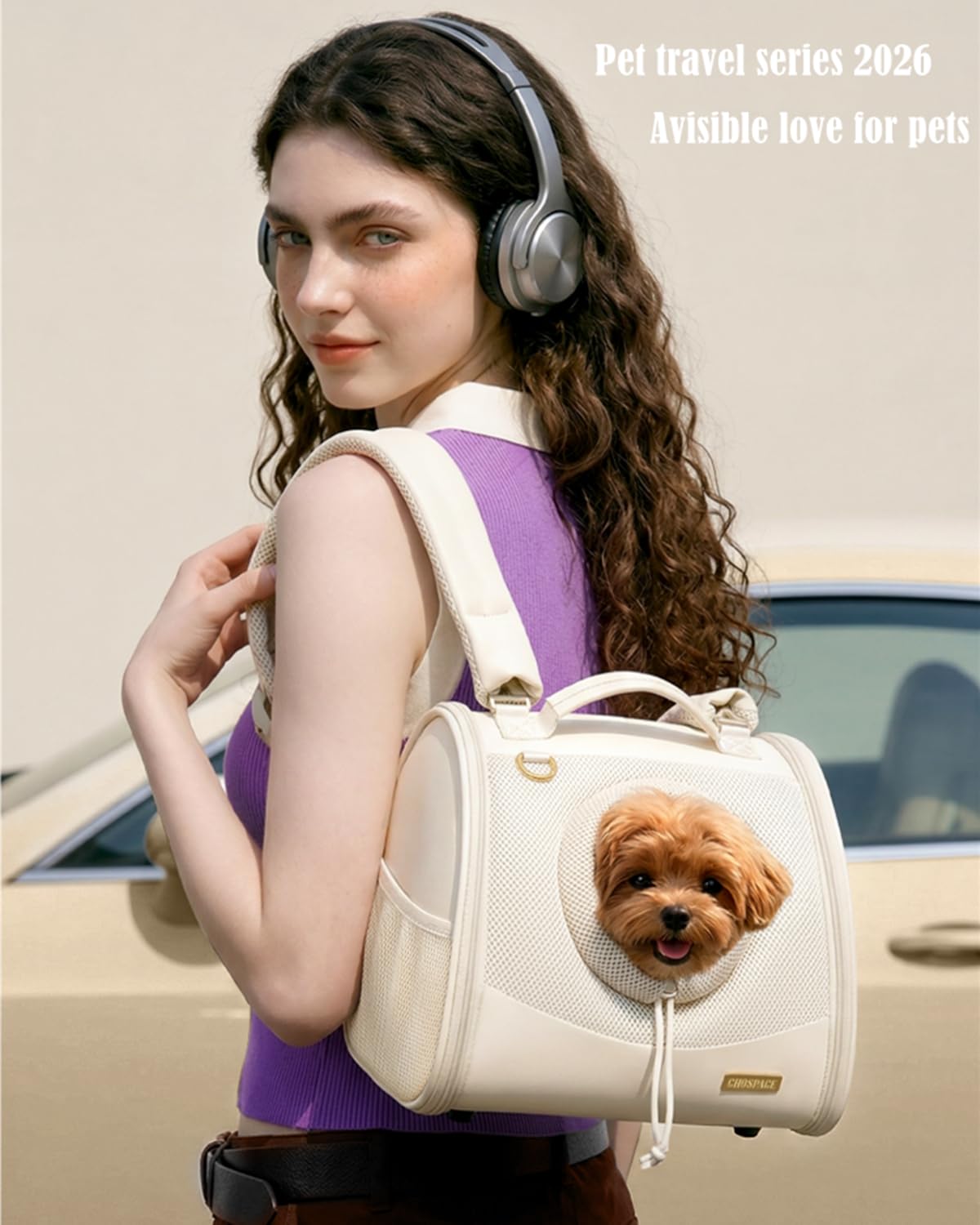 Adjustable Ventilated Front Facing Small Dog Cat Carrier Backpack Y887228