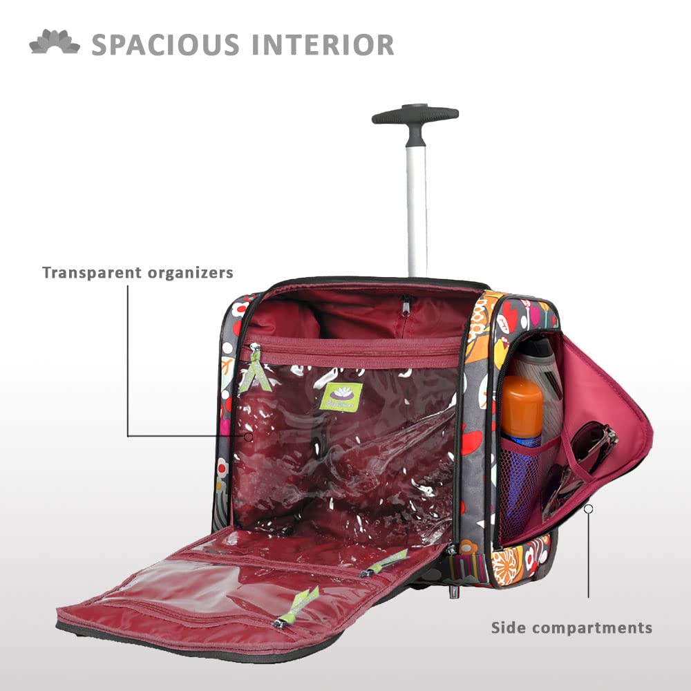 15 Inch Carry On Rolling Wheels Suitcase K245