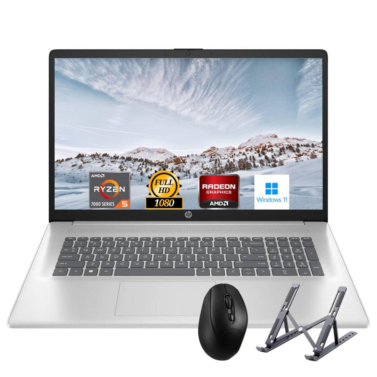 17.3" Full HD Laptop AMD Ryzen 5 16GB RAM 1TB SSD Natural Silver T69478