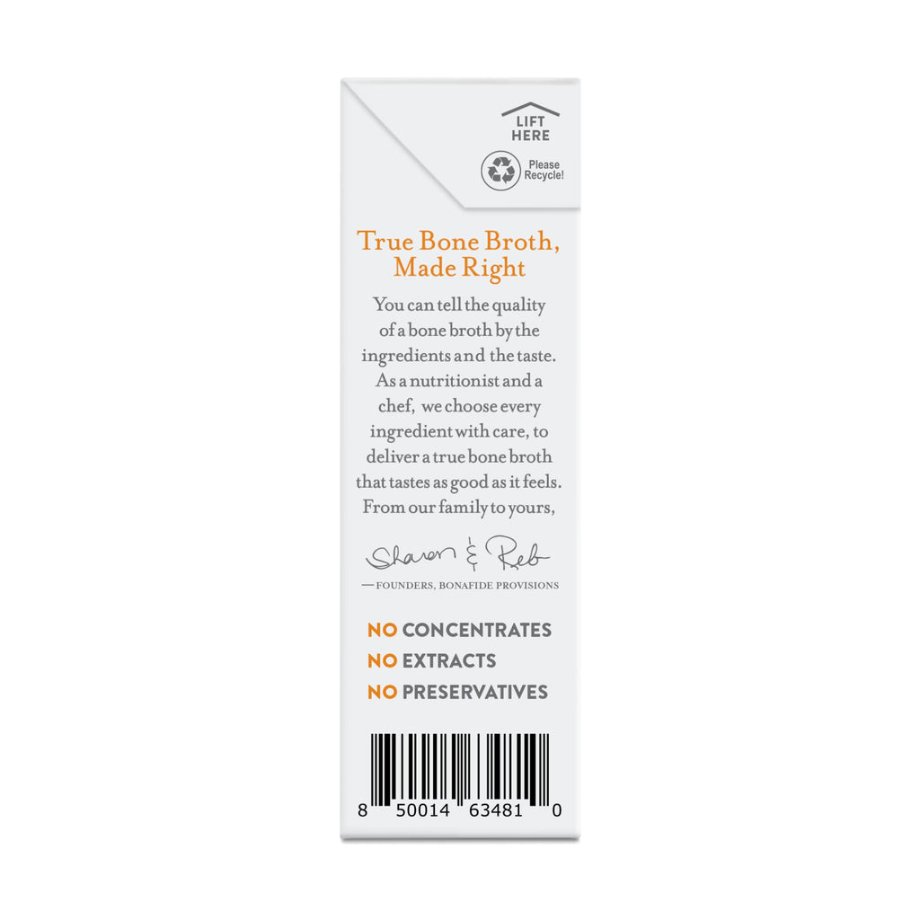Organic Chicken Bone Broth No Salt Added 16.9oz 6 Pack J850678