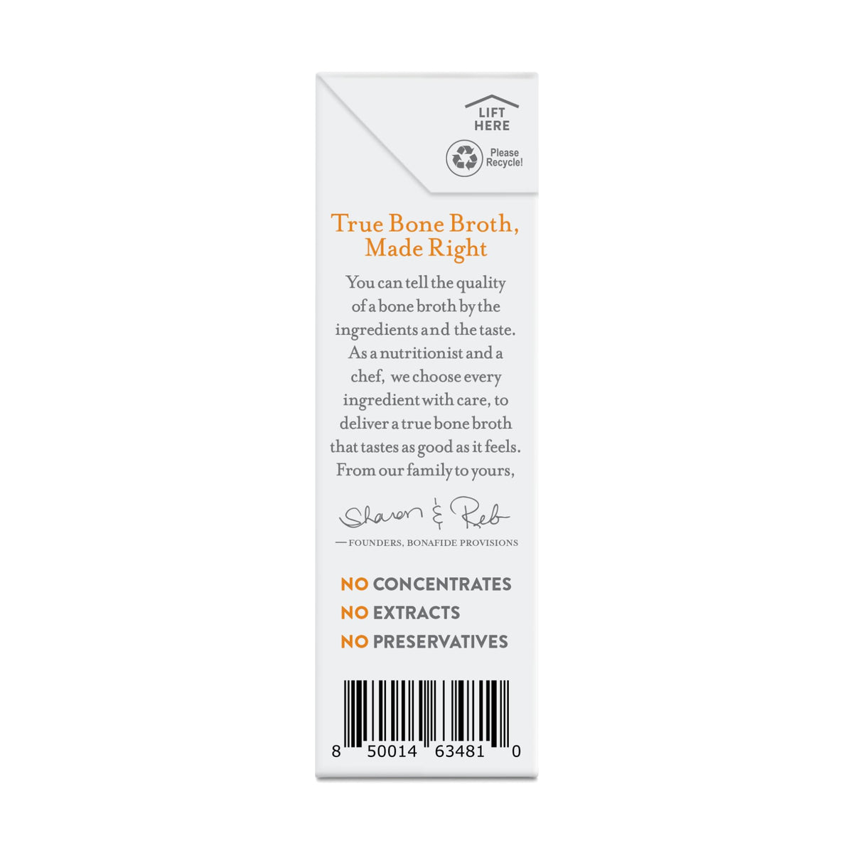 Organic Chicken Bone Broth No Salt Added 16.9oz 6 Pack J850678