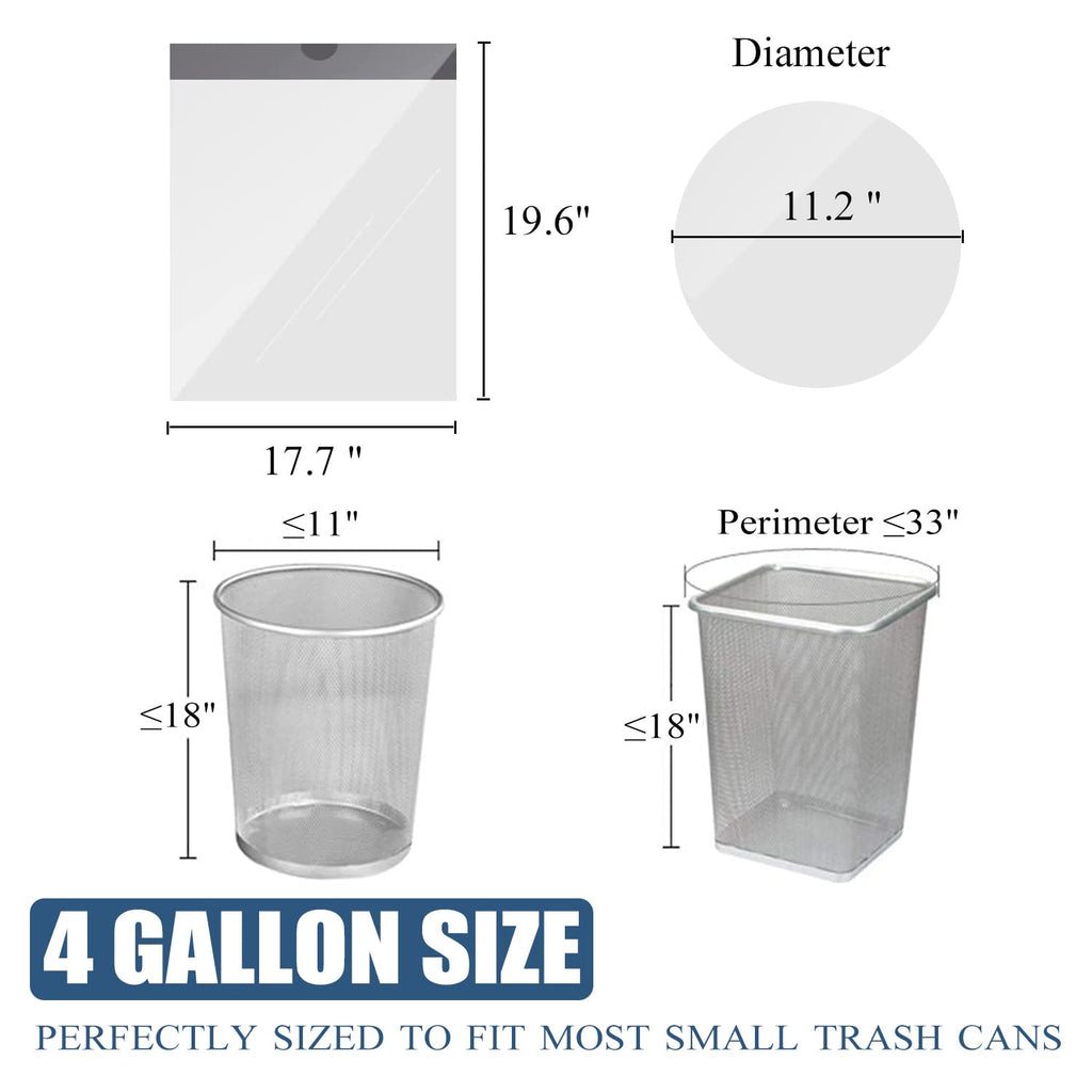 4 Gallon Drawstring Unscented White Trash Bags, 57 Count L348