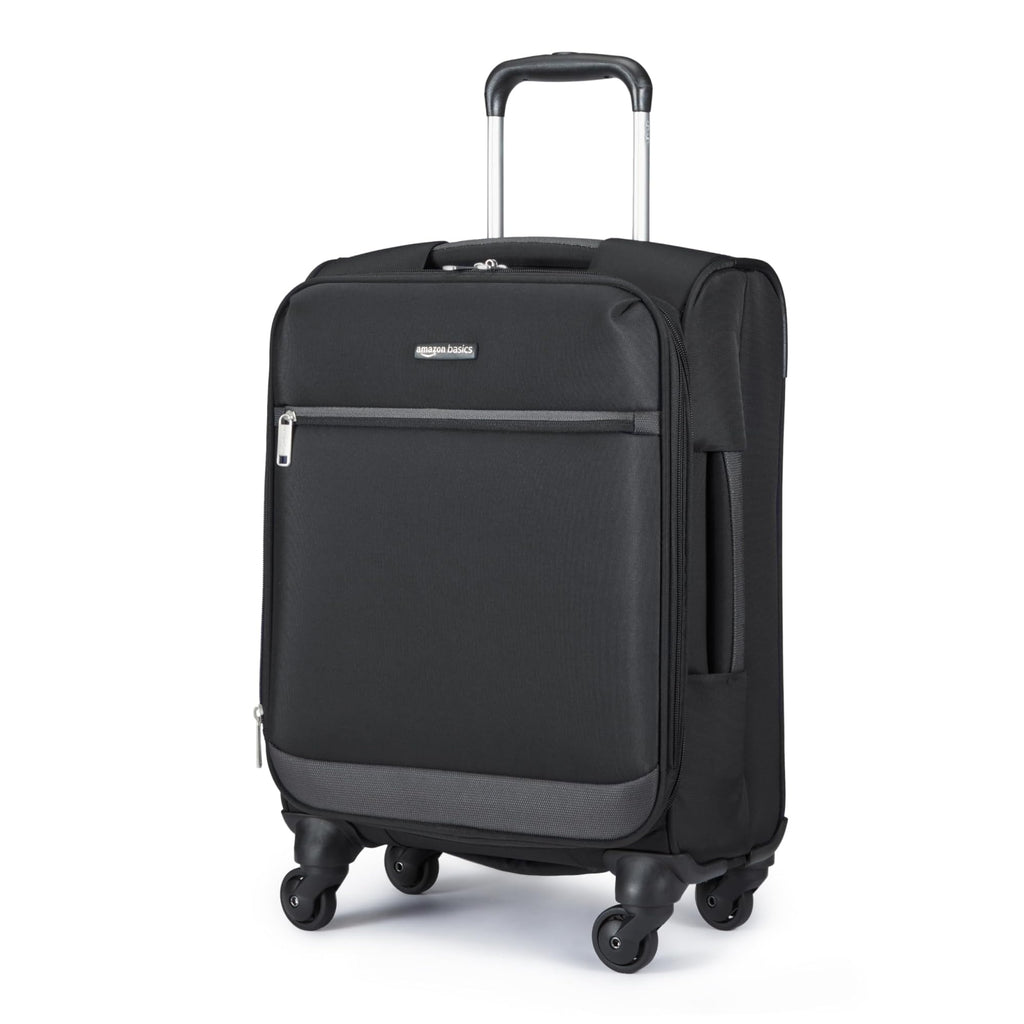 18" Medium Expandable Softside Suitcase with Spinner Wheels, Black W55201