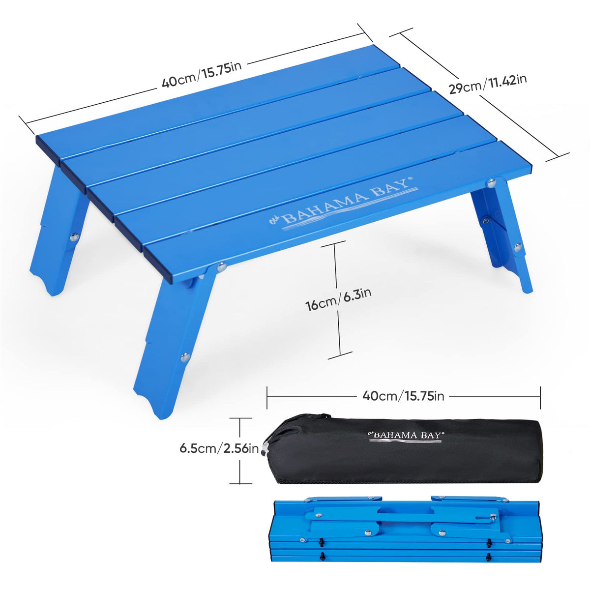 Ultralight Aluminum Mini Table, 66lbs/30kg Weight Capacity, Foldable Beach Table J846