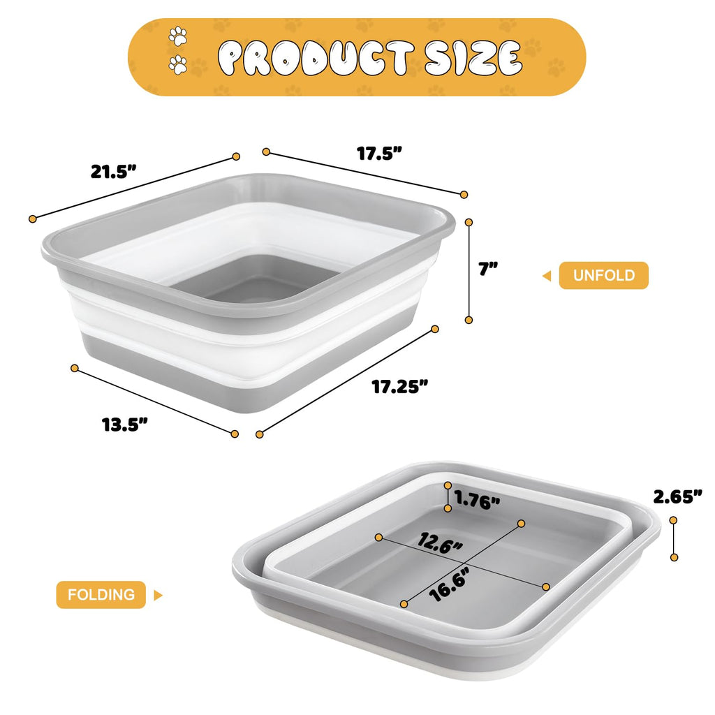 Collapsible Open Cat Litter Box W4270