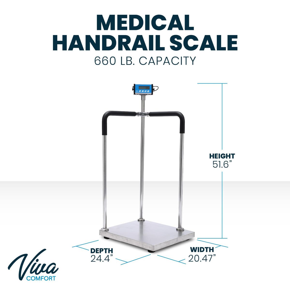 Medical Grade Digital Scale with Handles 660 lb Weight Capacity S1757