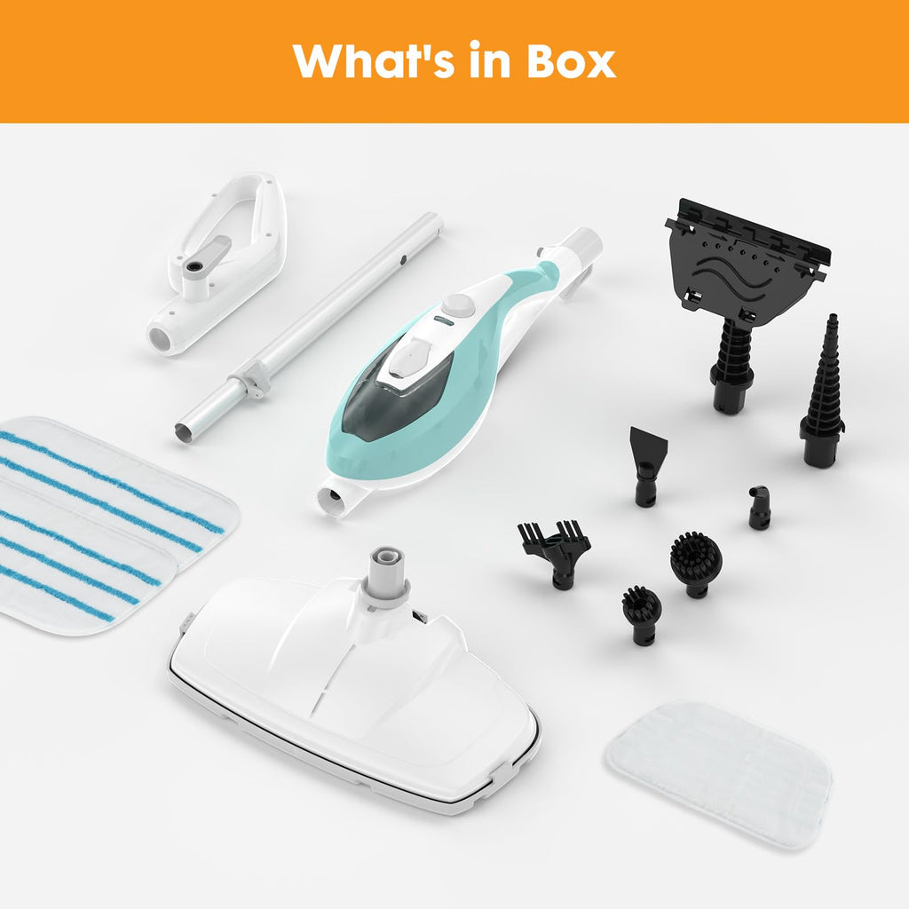 14-in-1 Steam Mop Detachable Handheld Steam Cleaner with 2 Washable Pads W637