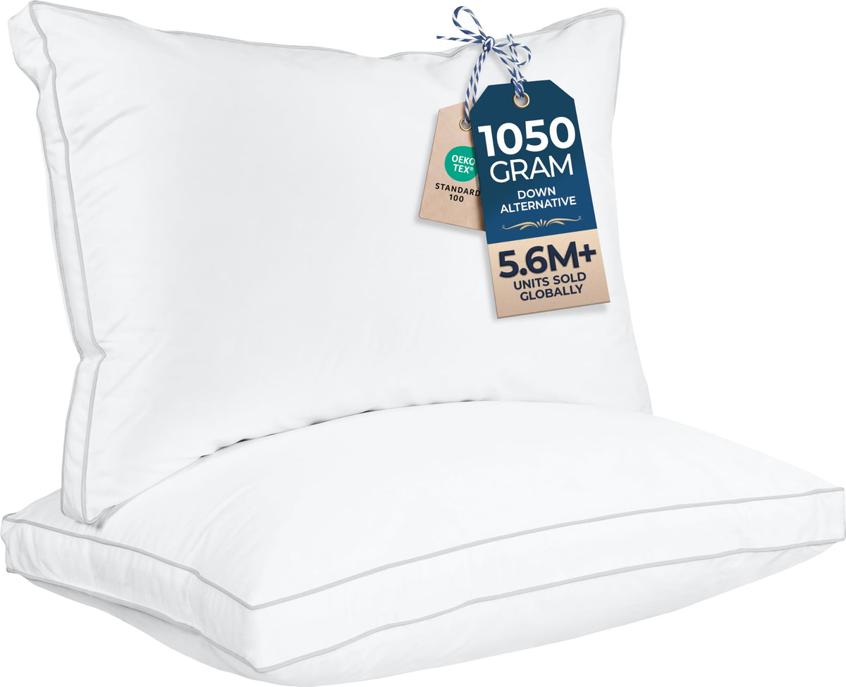 White Queen Size Set of 2 Bed Pillow Y339