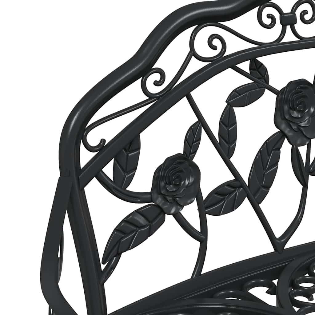 Cast Aluminum Black Patio Bench C36334