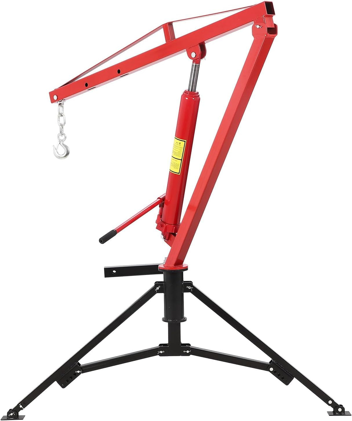 Hydraulic Hitch Mounted Pickup Truck Crane, 1000 Lbs Capacity, 360° Swivel, Red C396278