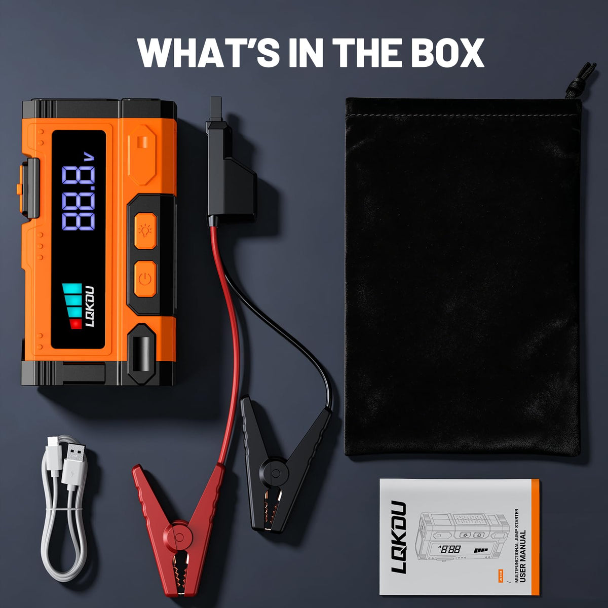 5000A 12V Portable Lithium Jump Starter O735
