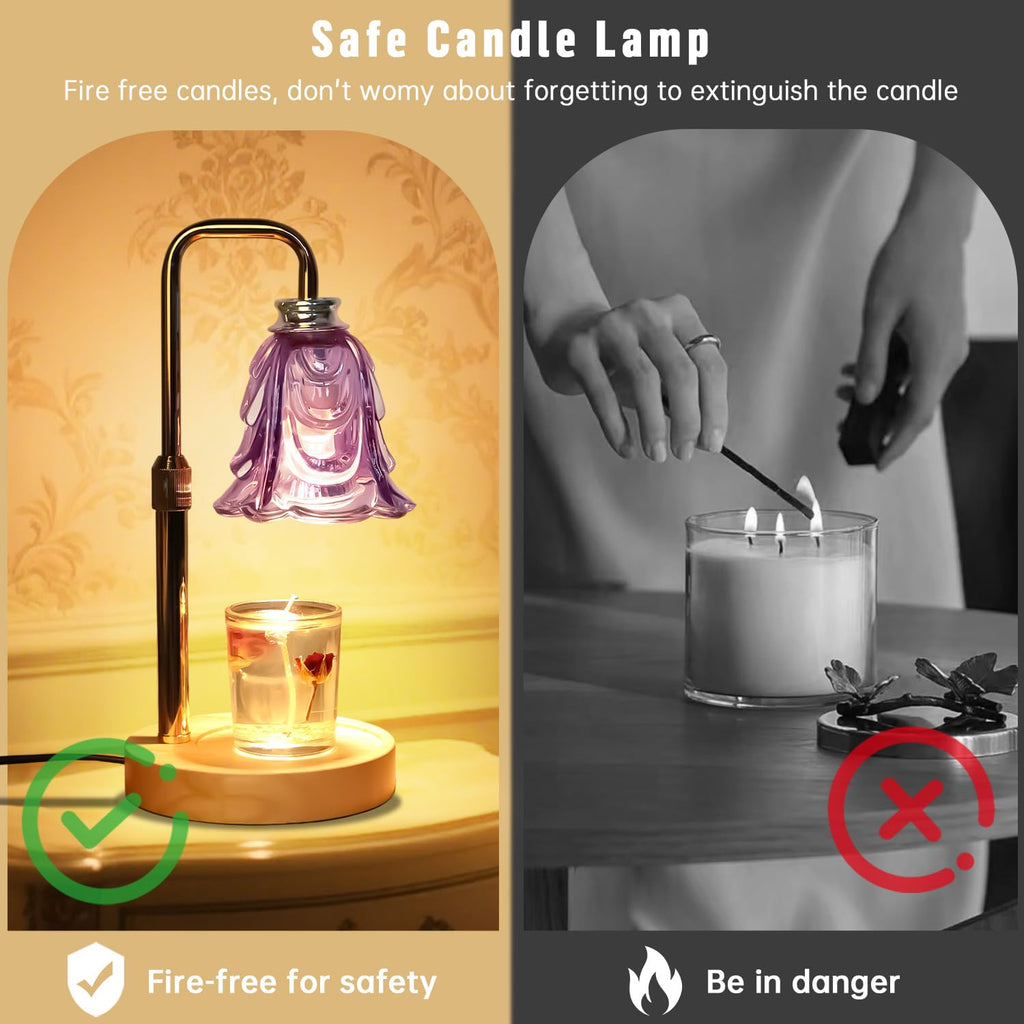 Adjustable Height Dimmable Candle Warmer Lamp with Timer C4208