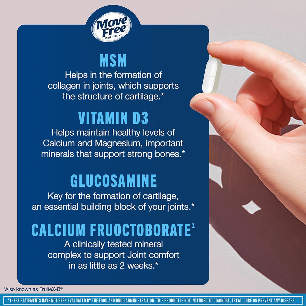 Glucosamine Chondroitin MSM Vitamin D3 Joint Support Supplement 120 Tablets 2 Pack U911744