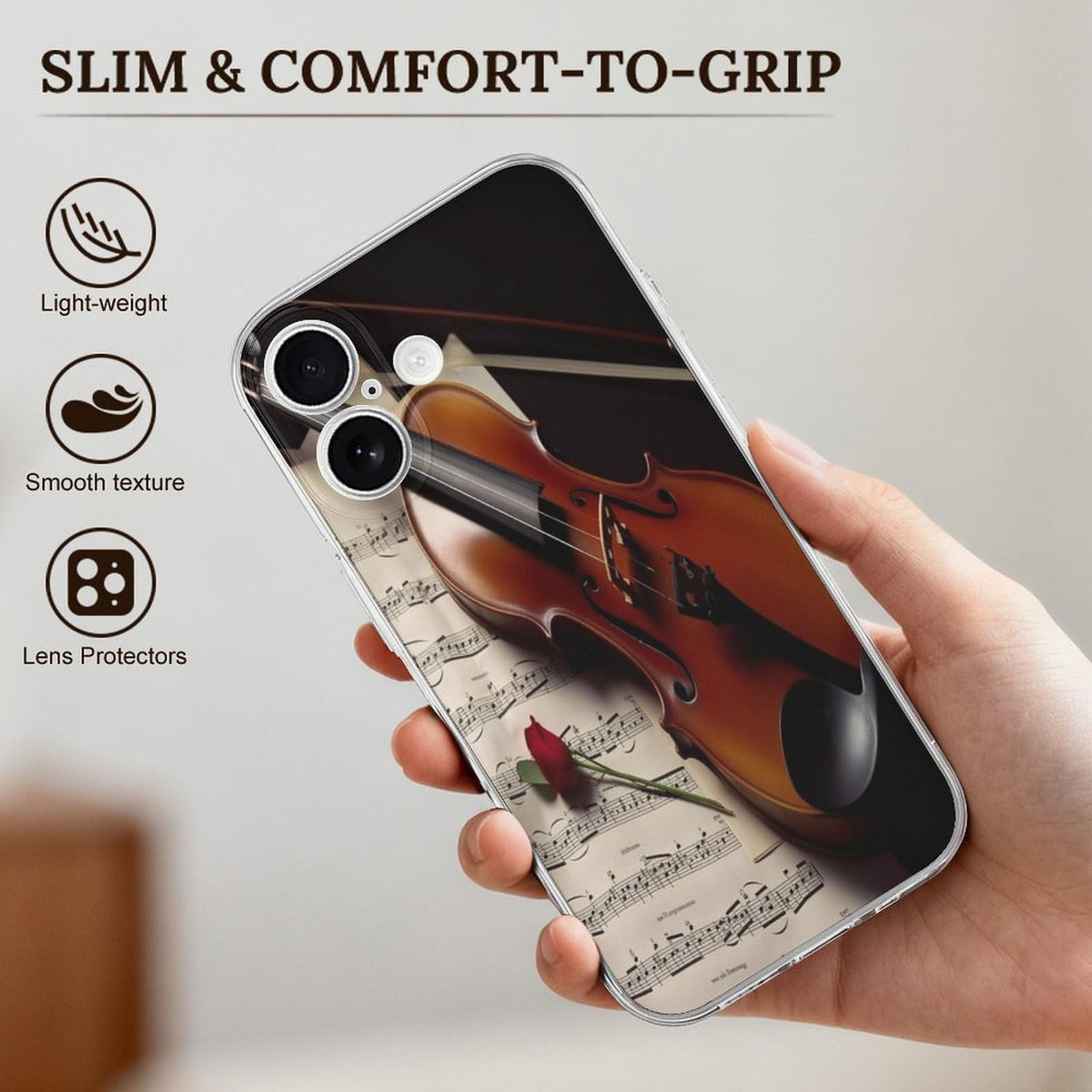 iPhone 17 Slim Shockproof Transparent Case K137