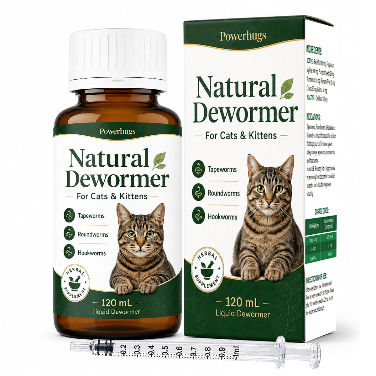 Broad Spectrum Cat Dewormer for Tapeworm, Roundworm & Hookworm U136