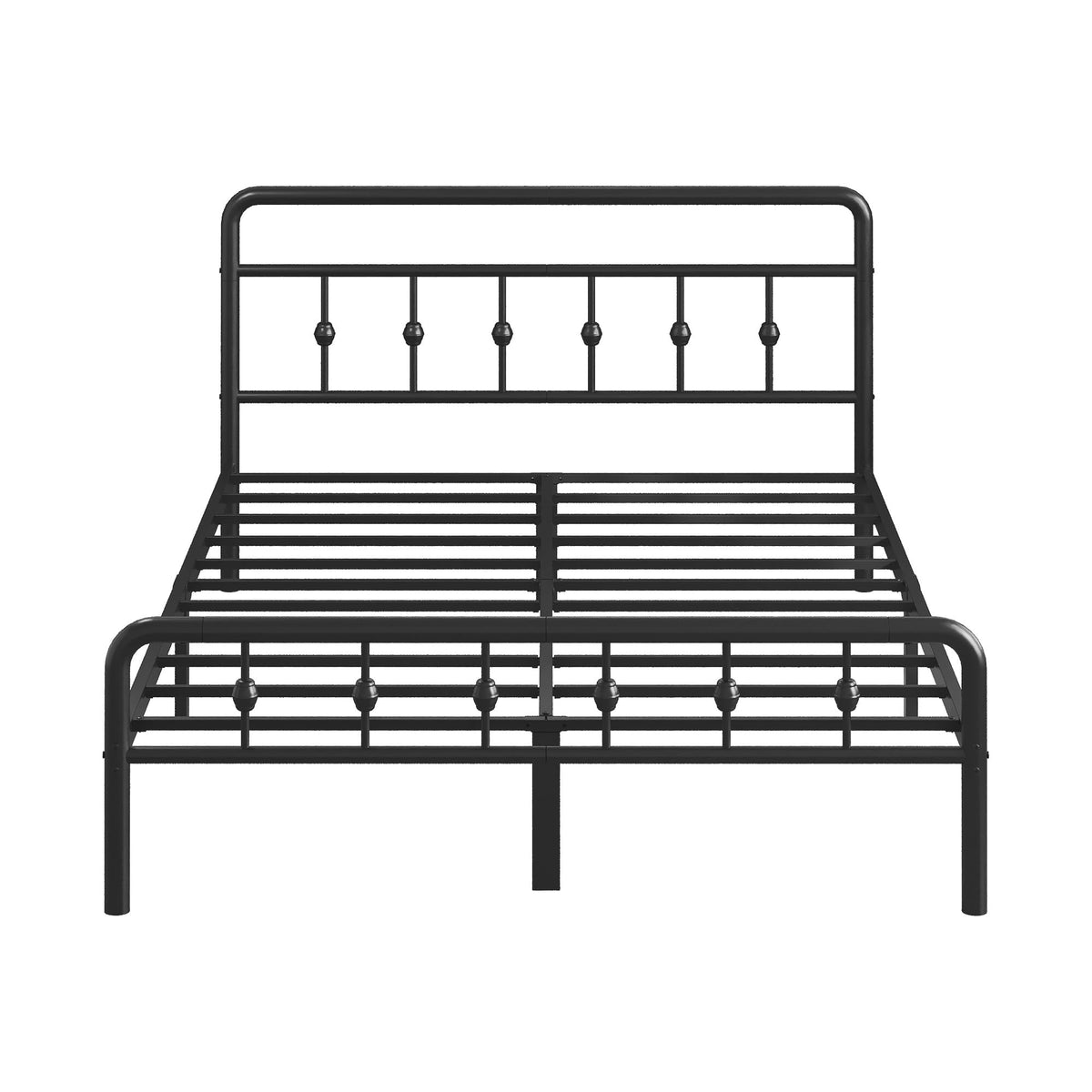 12 Inch Full Bed Frame with Headboard and Footboard P9106