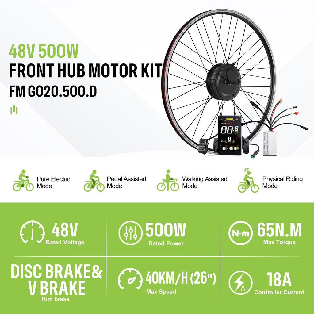 48V 500W Front Wheel Electric Bike Conversion Kit M77934