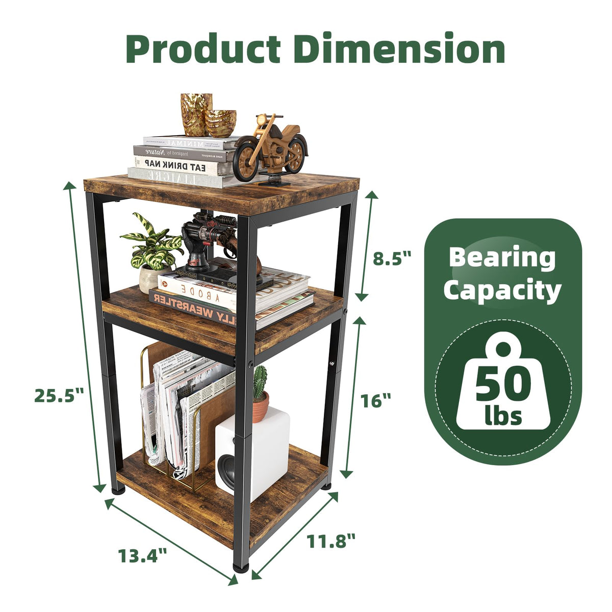 3 Tiers Shelf Side Table P29455
