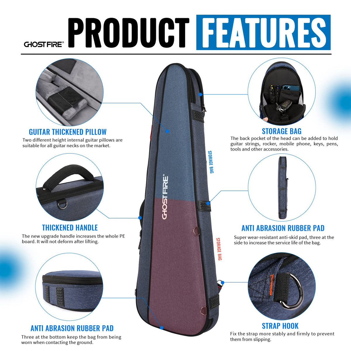 Blue Guitar Gig Bag L258