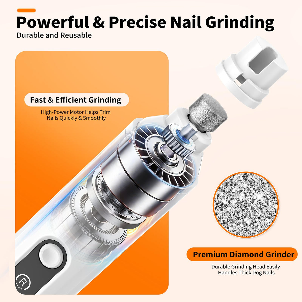 Electric Dog Nail Grinder with LED Light G788981