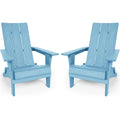 Oversize Folding Plastic Adirondack Chairs Set of 2 W469