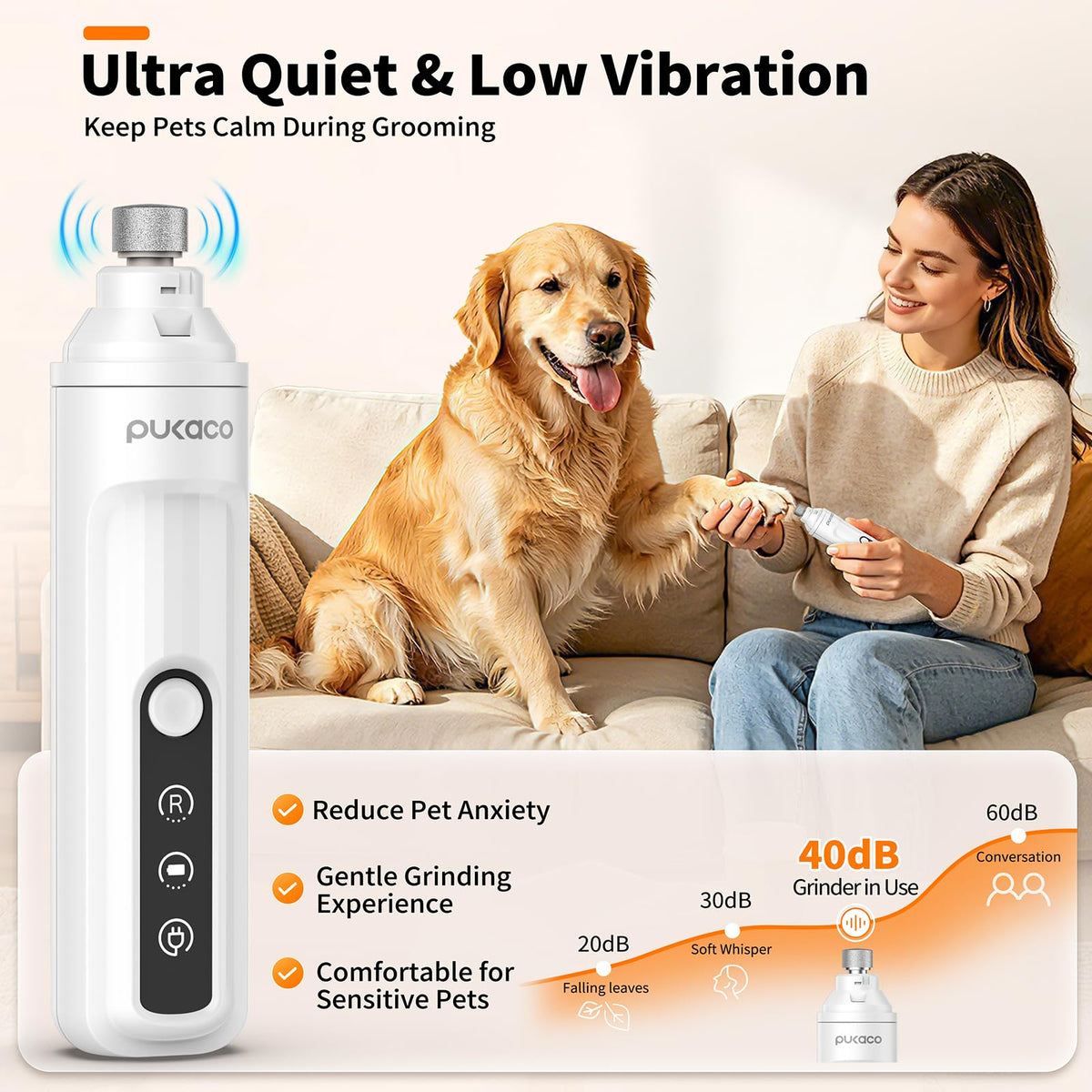 Electric Dog Nail Grinder with LED Light G788981