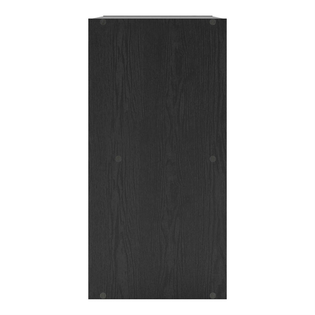Black 4-Cube Stackable Wood Storage Organizer Shelves Y757