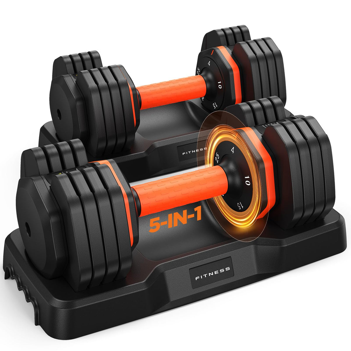 Adjustable Dumbbell Set of 2 with Storage Box W302