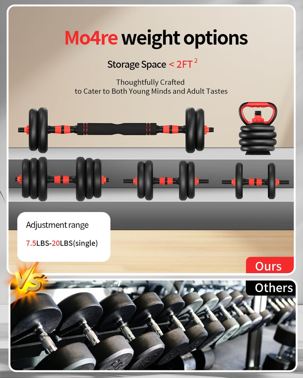Adjustable Dumbbells Free Weight Set with Connector X44560