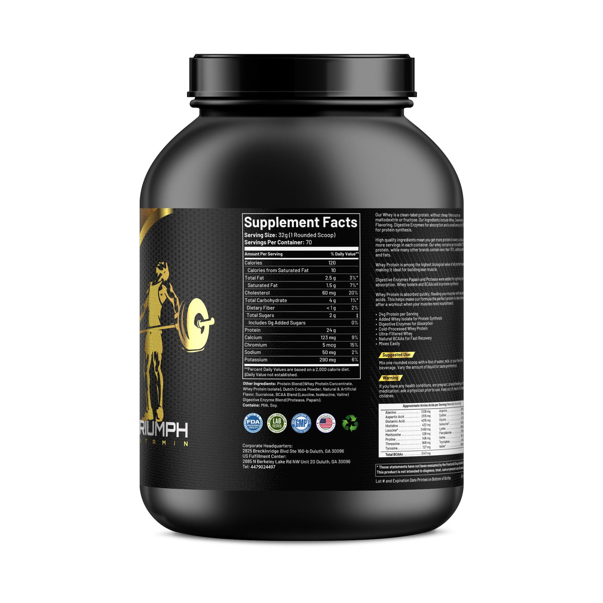 Whey Protein Chocolate 70 Servings Y113838