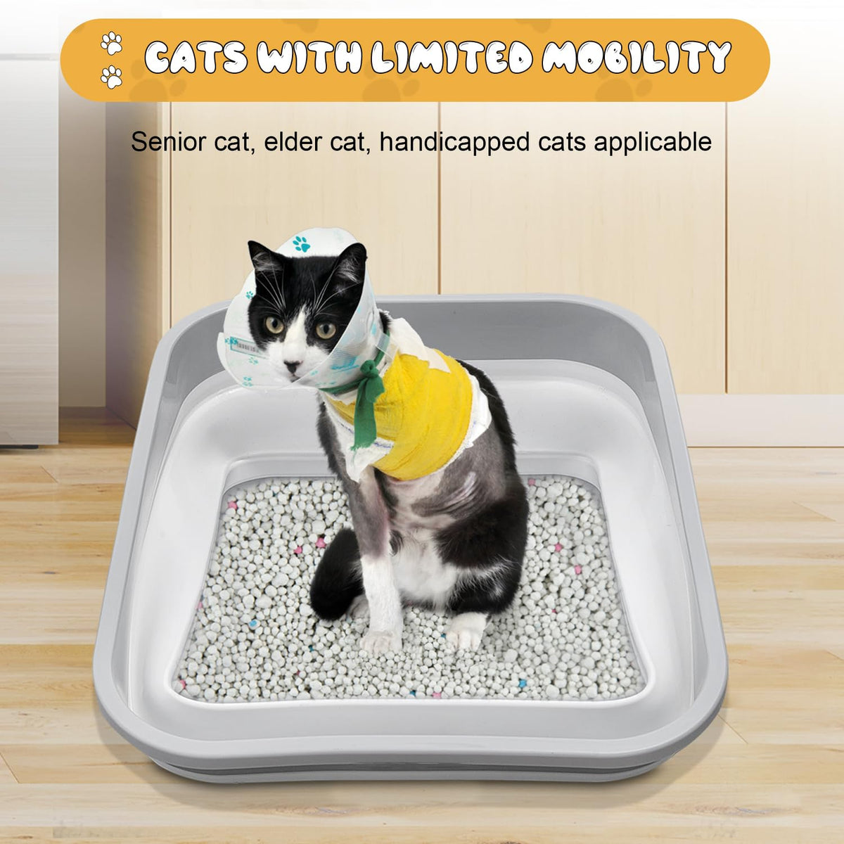 Collapsible Open Cat Litter Box W4270