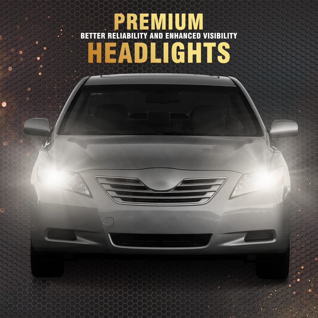 Camry Headlight Assembly Clear Lens Black Housing Left and Right Pair W216