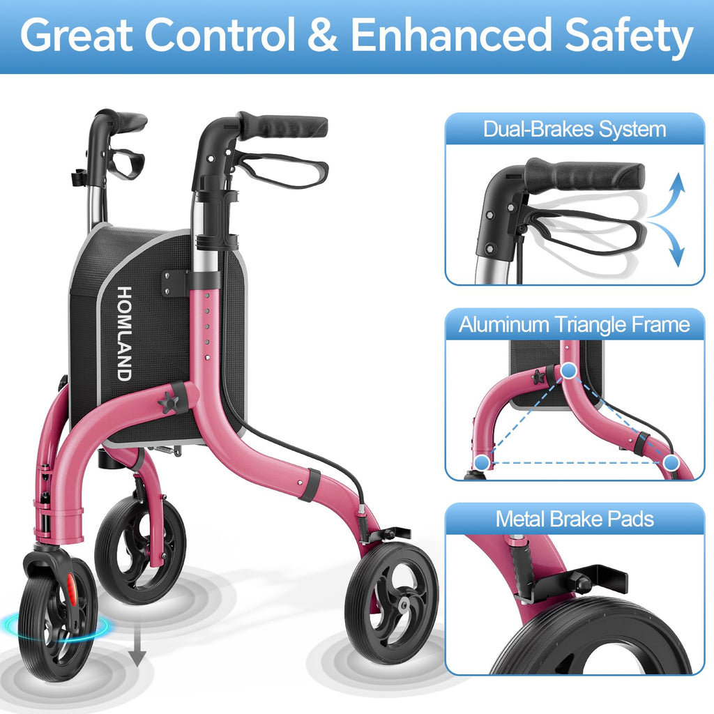 Foldable 3 Wheel Walkers Y308